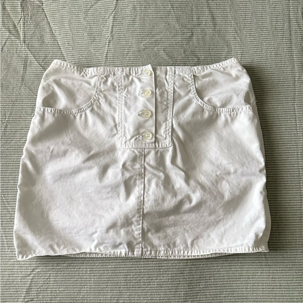 Armani Jeans White Button-Front Skirt